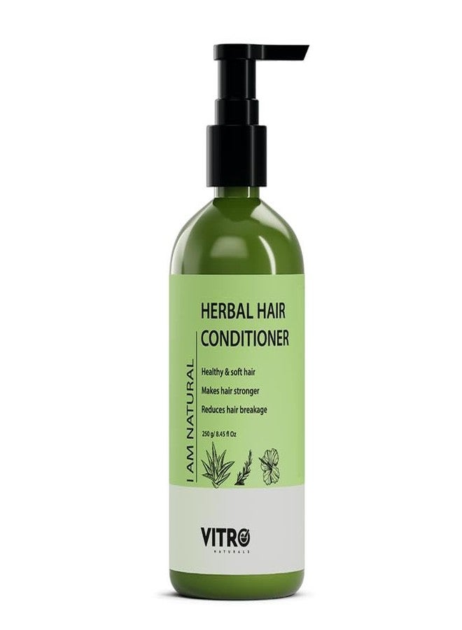 Vitro Herbal Hair Conditioner 250gm | Nourishes and Strengthens Hair, Reduces Breakage | Enriched with Aloe Vera, Hibiscus, Bhringraj, Sesame, Rosemary - Image 1