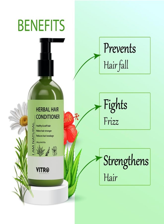 Vitro Herbal Hair Conditioner 250gm | Nourishes and Strengthens Hair, Reduces Breakage | Enriched with Aloe Vera, Hibiscus, Bhringraj, Sesame, Rosemary - Image 4