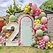 Paeyeq Dusty Green Pink Beige Balloons Light Pink Yellow Mist Sage Cream Peach Balloon 12INCH Ivory White Sand Helium Latex Balloon for Arch Kids Wildflower Goose Birthday Party Decorations Baby Shower - Image 4