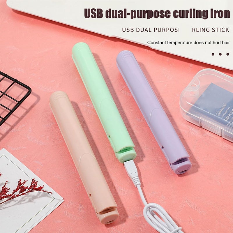 كلاراكو مكواة تجعيد صغيرة مزدوجة الاستخدام، مكواة تجعيد صغيرة مزدوجة الاستخدام، مكواة فرد شعر صغيرة 2 في 1 ومكواة تجعيد، مكواة تجعيد صغيرة للسفر، مكواة تجعيد صغيرة، مكواة فرد شعر صغيرة للشعر القصير (2.0 أرجواني) - Image 2