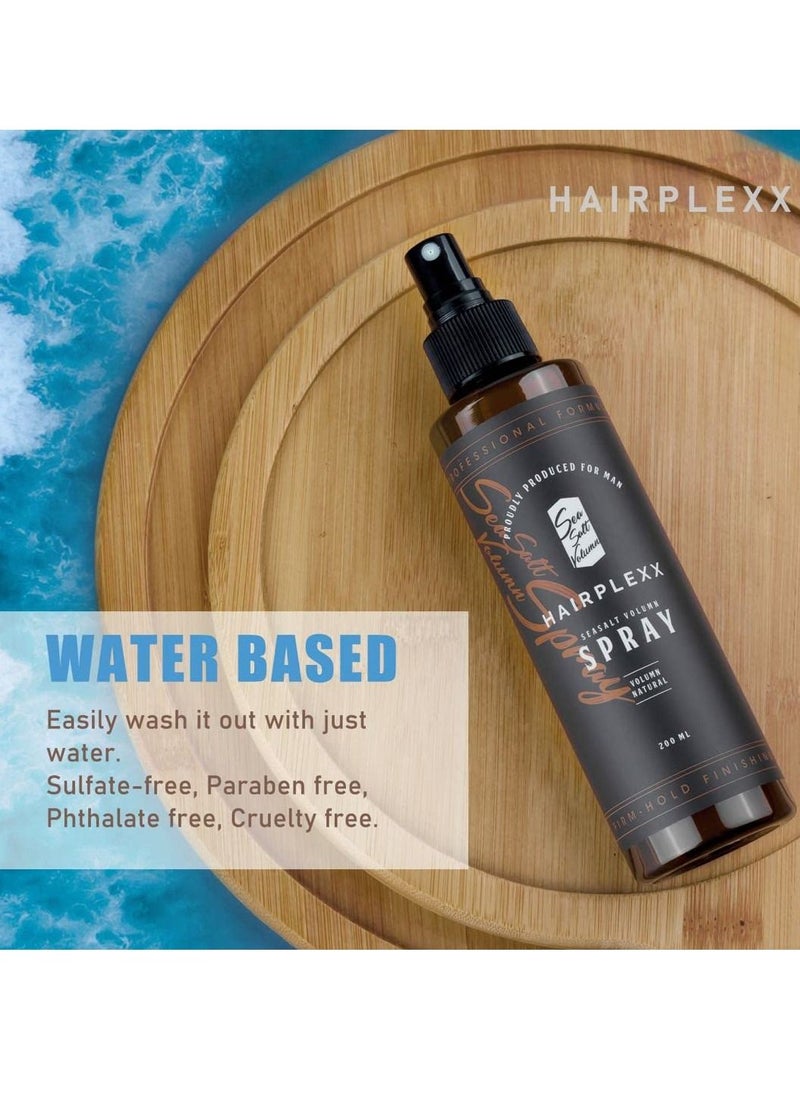 Hairplexx - Hairplexx Sea Salt Volume Hair Spray- Create Natural Thick and Volumizing Hair Look with Matte Finish and Mild Hold, Paraben Free 200ml / 6.7oz - Image 1