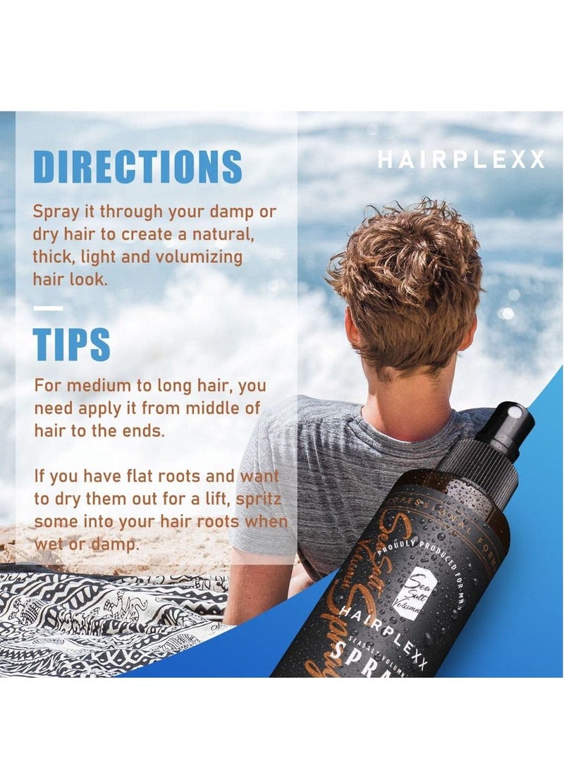 Hairplexx - Hairplexx Sea Salt Volume Hair Spray- Create Natural Thick and Volumizing Hair Look with Matte Finish and Mild Hold, Paraben Free 200ml / 6.7oz - Image 1