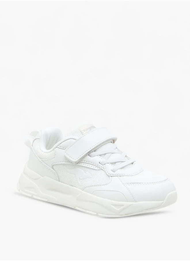 kangaROOS Boys' Textured Sports Shoes with Hook and Loop Closure
