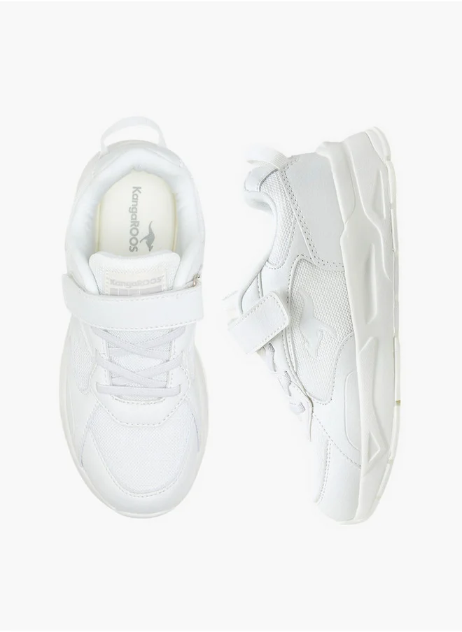 kangaROOS Boys' Textured Sports Shoes with Hook and Loop Closure