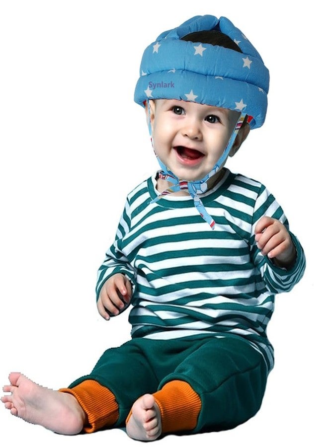 Synlark® Baby Safety Helmet Infant Toddler Breathable and Adjustable Head Cushion Bumper Bonnet for Running Walking Crawling (Star-Blue) - Image 2