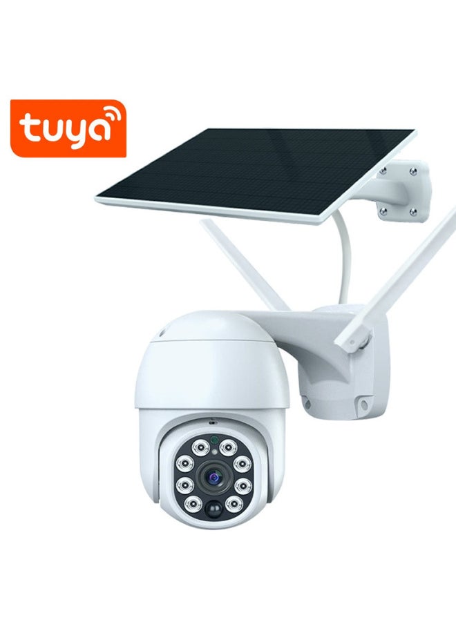 Generic Tuya Tuya Solar Surveillance Camera Outdoor Waterproof 4g Camera Mobile Phone Remote Hd Monitor-Body Color:Wifi Version Tuya Solar Camera + 128g Memory Card  - Image 2