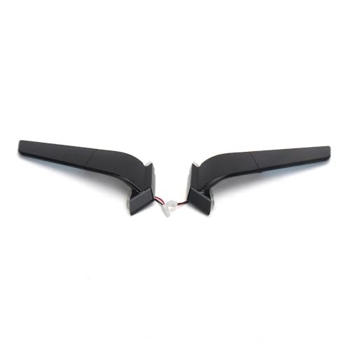WALIPILUSI Motorcycle CNC Side Mirrors with LED Light Fits for Ducati Panigale V4 V4S V4R 2019-2024 PANIGALE V2 2020-2024 Anti-glare Blue Lenses Adjustable Wind Wing Rearview Mirrors Turn Signal Mirrors - Image 3