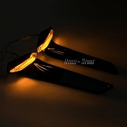 WALIPILUSI Motorcycle CNC Side Mirrors with LED Light Fits for Ducati Panigale V4 V4S V4R 2019-2024 PANIGALE V2 2020-2024 Anti-glare Blue Lenses Adjustable Wind Wing Rearview Mirrors Turn Signal Mirrors - Image 4