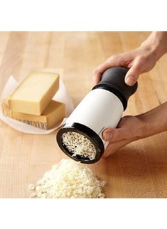 GOVINDGOPAL GOVINDGOPAL Manual Cheese Mill Grinder Grater Slicer Shredder Hand Tool with 2 Changeable BladesStainless Steel Chocolate Cutter Chopper Kitchen Seasoning Grinding Baking Cheese Slicer Black White  - Image 3