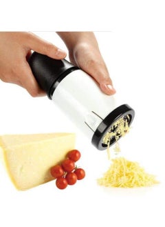 GOVINDGOPAL GOVINDGOPAL Manual Cheese Mill Grinder Grater Slicer Shredder Hand Tool with 2 Changeable BladesStainless Steel Chocolate Cutter Chopper Kitchen Seasoning Grinding Baking Cheese Slicer Black White  - Image 1