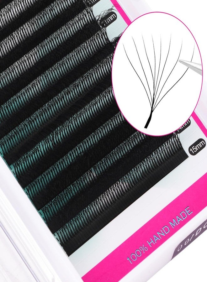 أريسون لاشز وصلات رموش جاهزة على شكل حرف W، رموش كثيفة سهلة التوزيع، رموش صناعية سوداء غير لامعة كثيفة جاهزة على شكل حرف W (0.07-D-8-15 مم) - Image 5