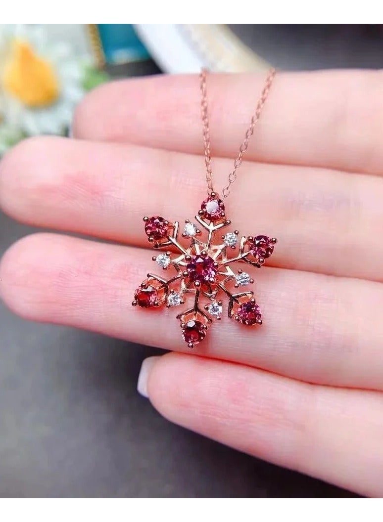 OtherMax 925 silver necklace crowned with a sapphire stone - Image 1