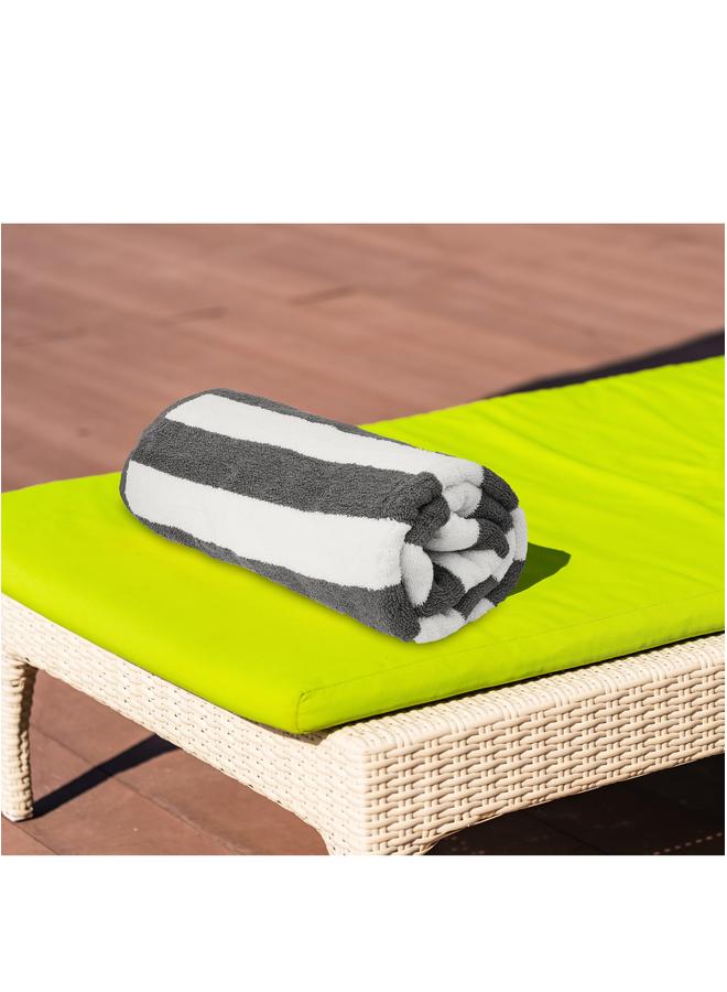 HOMESTAR 2-Pieces Oversized Beach Towels Extra Large 100% Cotton Summer Pool Cabana Stripe Highly Absorbent And Soft Towel - Image 4