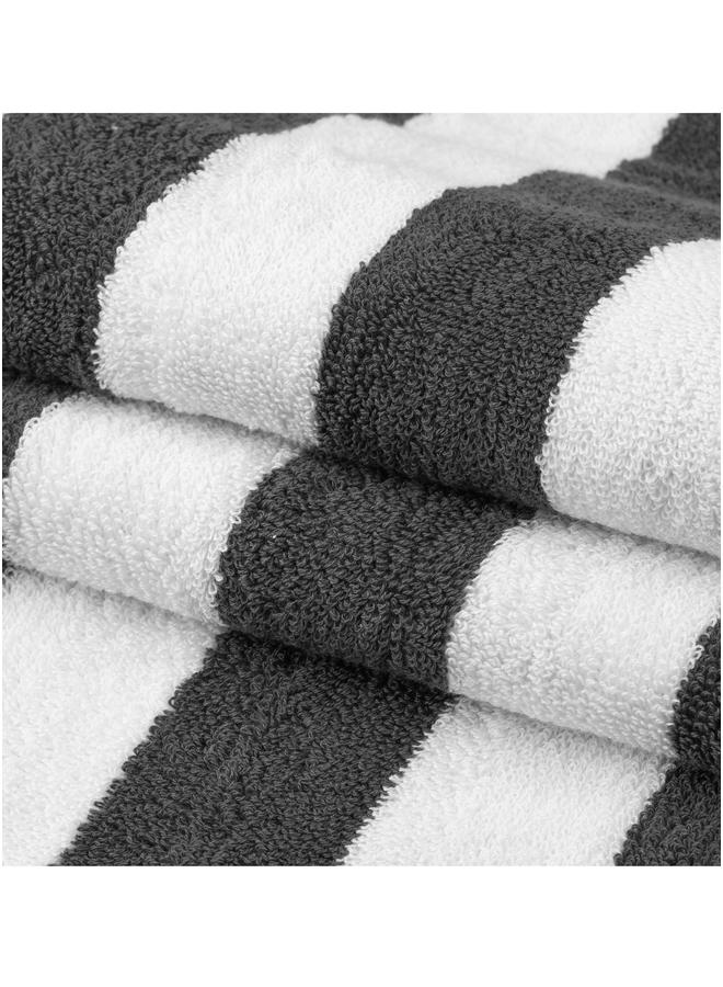 HOMESTAR 2-Pieces Oversized Beach Towels Extra Large 100% Cotton Summer Pool Cabana Stripe Highly Absorbent And Soft Towel - Image 5