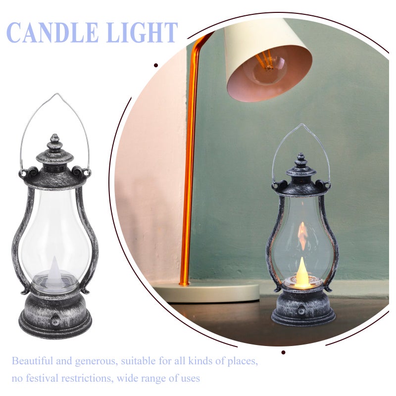2pcs Handheld Lamp Decor Retro Lamp Multipurpose Decorative Candle Lamp - Image 4