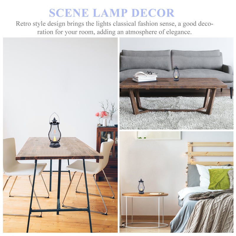 2pcs Handheld Lamp Decor Retro Lamp Multipurpose Decorative Candle Lamp - Image 2