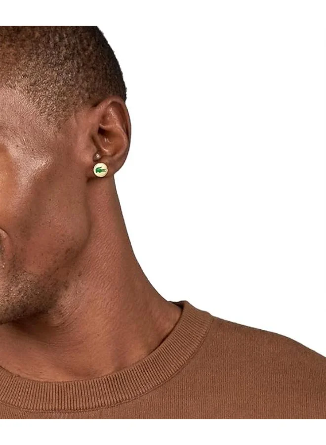 LACOSTE  ARTHOR Collection Stud Earrings Enamel Lacoste Crocodile for Men | Best Price UAE