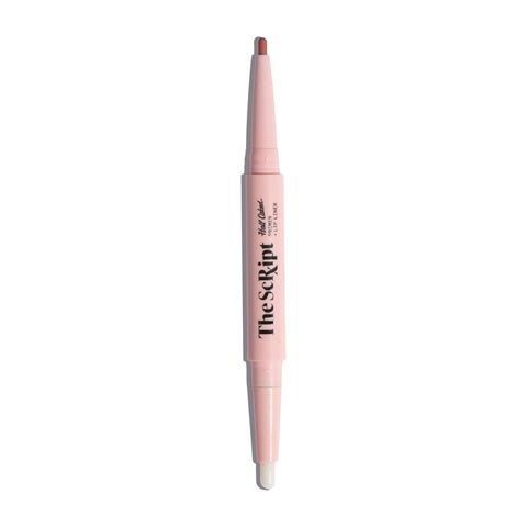 Half Caked The Script Primer  Lip Liner  DualEnded Retractable Lip Conditioner and Waterproof Gel Lip Liner  Vegan  CrueltyFree 011g AM to PM