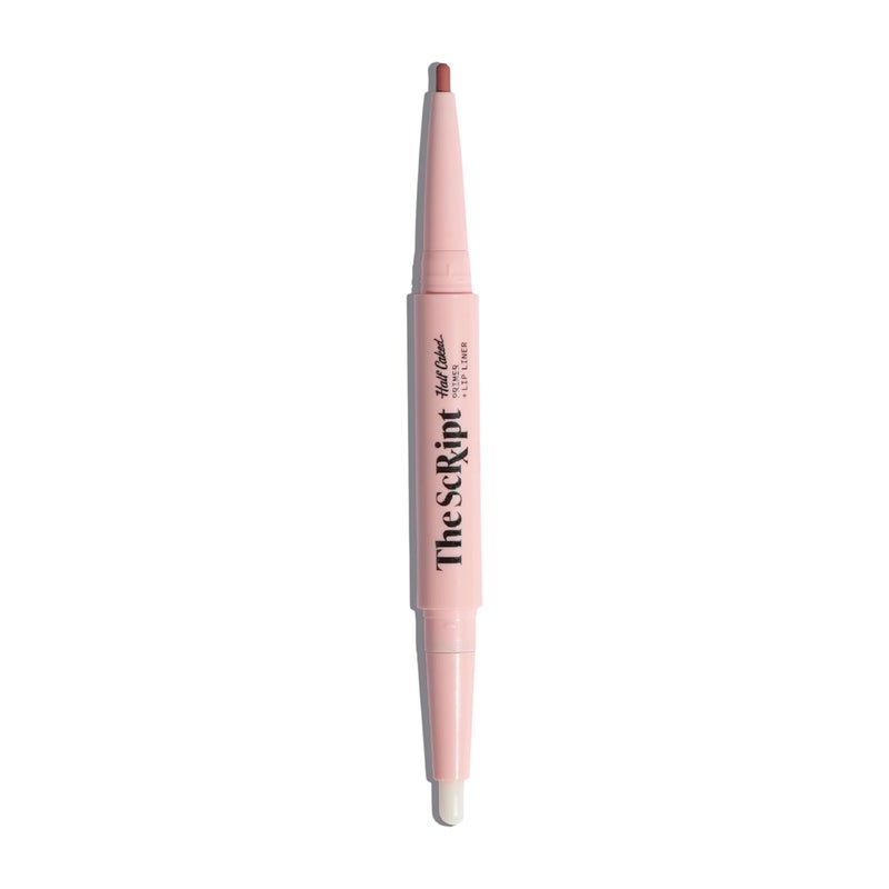 Half Caked The Script Primer  Lip Liner  DualEnded Retractable Lip Conditioner and Waterproof Gel Lip Liner  Vegan  CrueltyFree 011g AM to PM