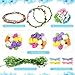 Syhood Rose Style Crowns Making Kit 168 Pcs Parts Make Your Own Flower Crown Wreath Headbands and Bracelets Craft Kit Hair Accessories Handmade DIY Floral Crown Garland Kit Presents for Party - Image 4