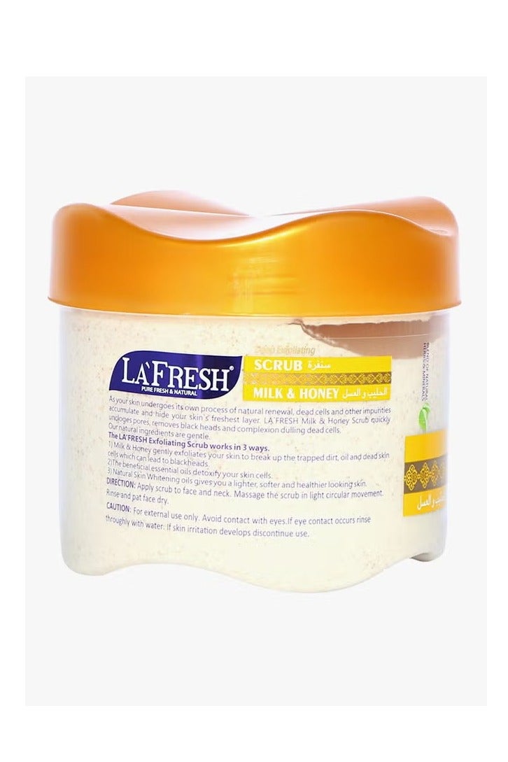 لا فريش مقشر عميق للوجه بالحليب والعسل 610جرام - Image 2