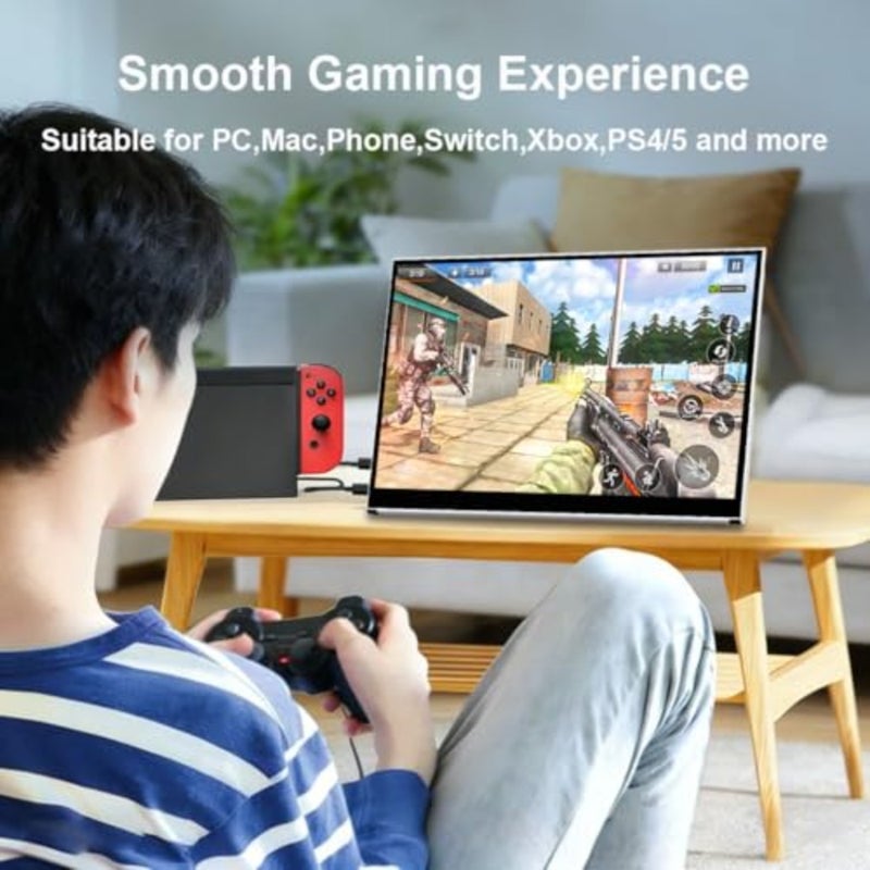 Portable Monitor Touchscreen 15.6 Inch FHD 1080P IPS External Display with MPP Stylus 100 sRGB 400 Nits Built-in Adjustable Stand USB-C HDMI Mini DP Connectivity For Laptop PC Mac Surface Nintendo Switch - Image 5