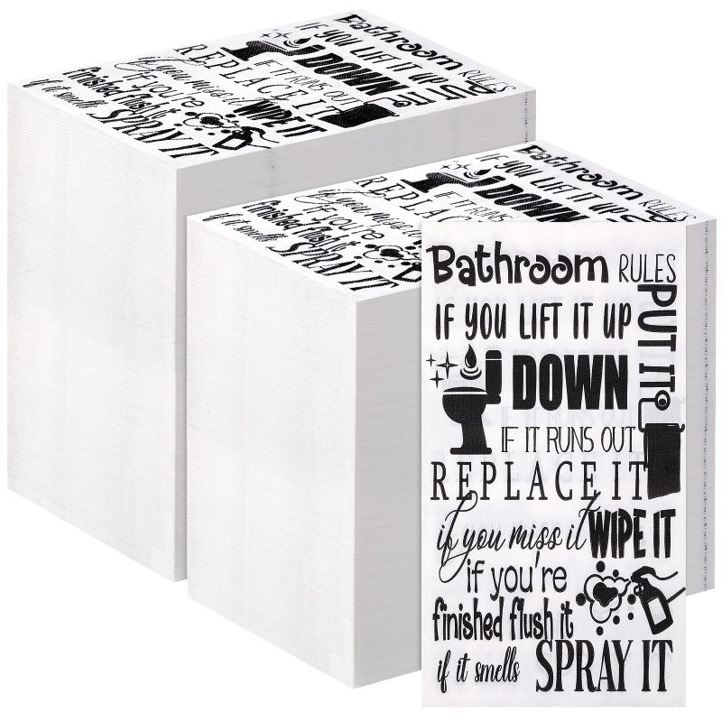 Jinei 200 قطعة من مناديل الحمام القابلة للاستخدام لمرة واحدة مناديل ورقية للضيوف قواعد الحمام آداب مناديل يد قابلة للاستخدام لمرة واحدة لزينة الغرفة حفلات الزفاف أعياد الميلاد الذكرى السنوية