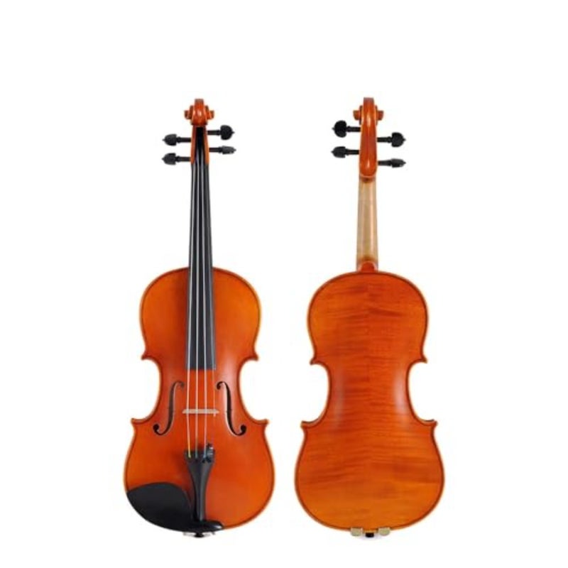 Violin Set Full Size for Beginner Student Fiddle Starter Kit for Adults with Brazilwood Bow, Violin Sticker, Bridge, Rosin and Lightweight Case Solid Wood 4/4-Matte - Image 2