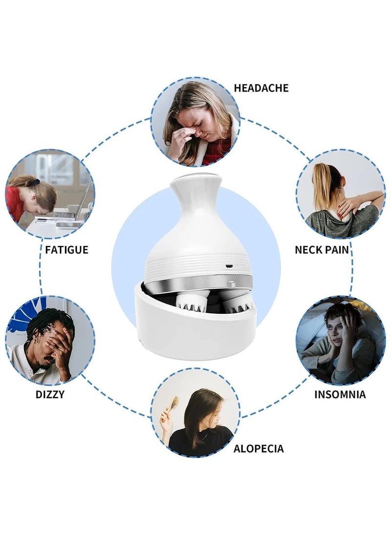 Electric Scalp Massager – Rechargeable Waterproof Head Massager with Kneading Nodes, Multi-Mode Relaxation, Hair Growth & Stress Relief for Men & Women - Image 5