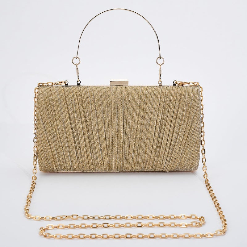 MR. MR Clutch Purses for Women Gold Purse for Women Dressy Pleated Wedding Clutch Evening Handbags Cocktail Party Prom Purse - Image 5