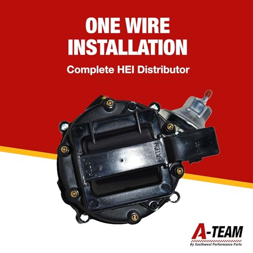 A-Team Performance HEI Complete Distributor 65K Coil Straight 6 41-62 194, 216, 235, 68-87 Compatible with Early Chevrolet Land Cruiser FJ40 FJ60 2F 3F One Wire Installation Black Cap - Image 4