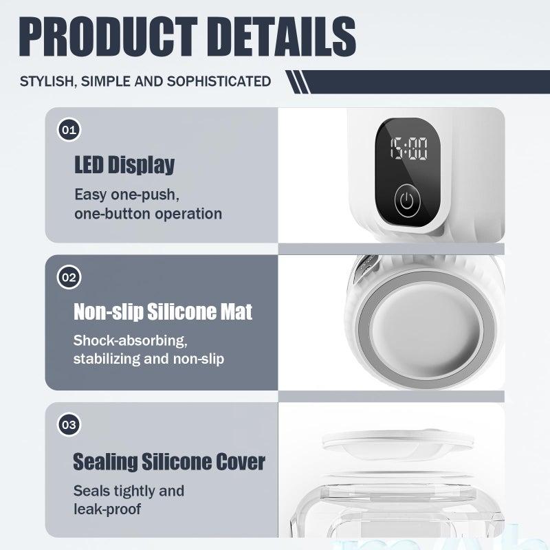 scbestuygo Underwear Washing Machine, Upgrade Mini Portable Washing Machine Rechargeable Underwear Washing Machine Deep Cleaning Small Clothes for Apartment, Dorm, RV, Travel and Hotel Use - Image 5