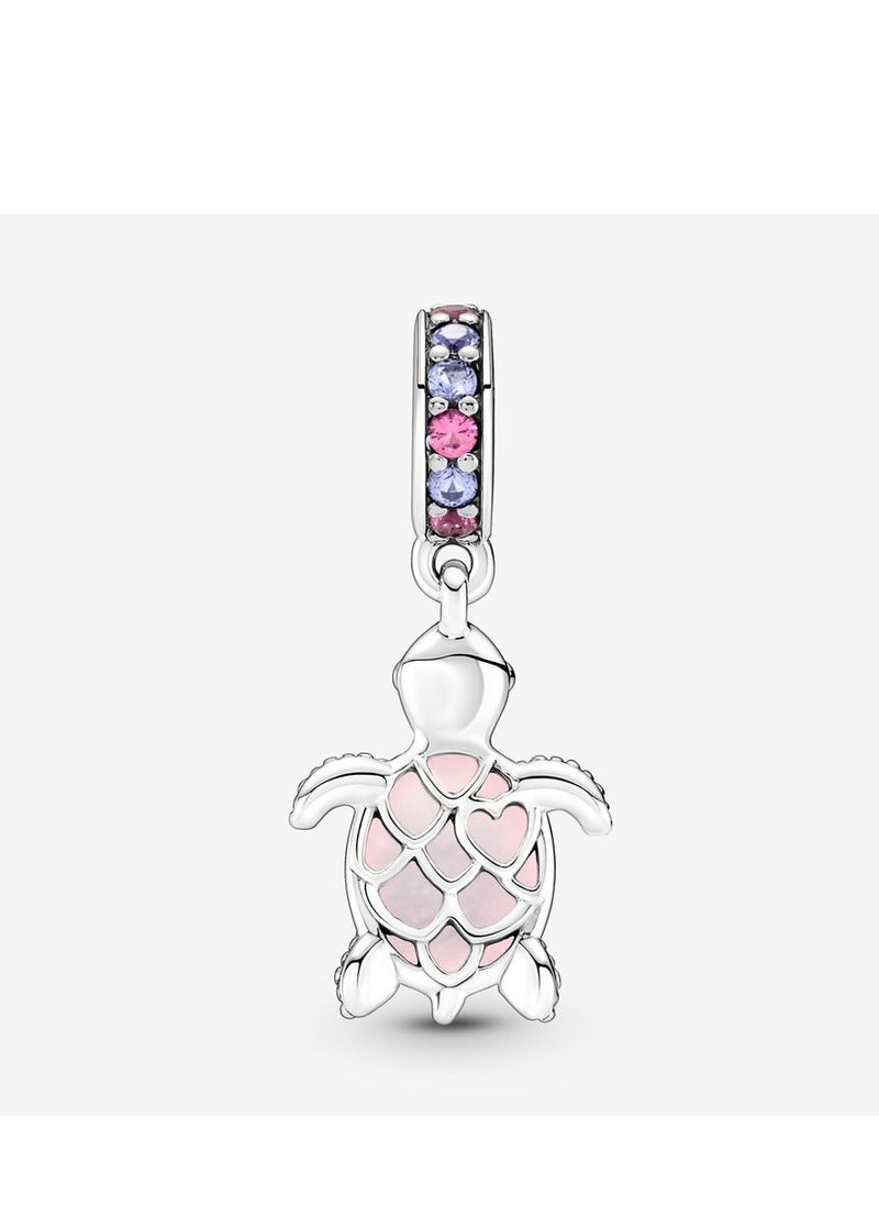 Pandora Violet - Pandora pink glass turtle necklace - Image 1