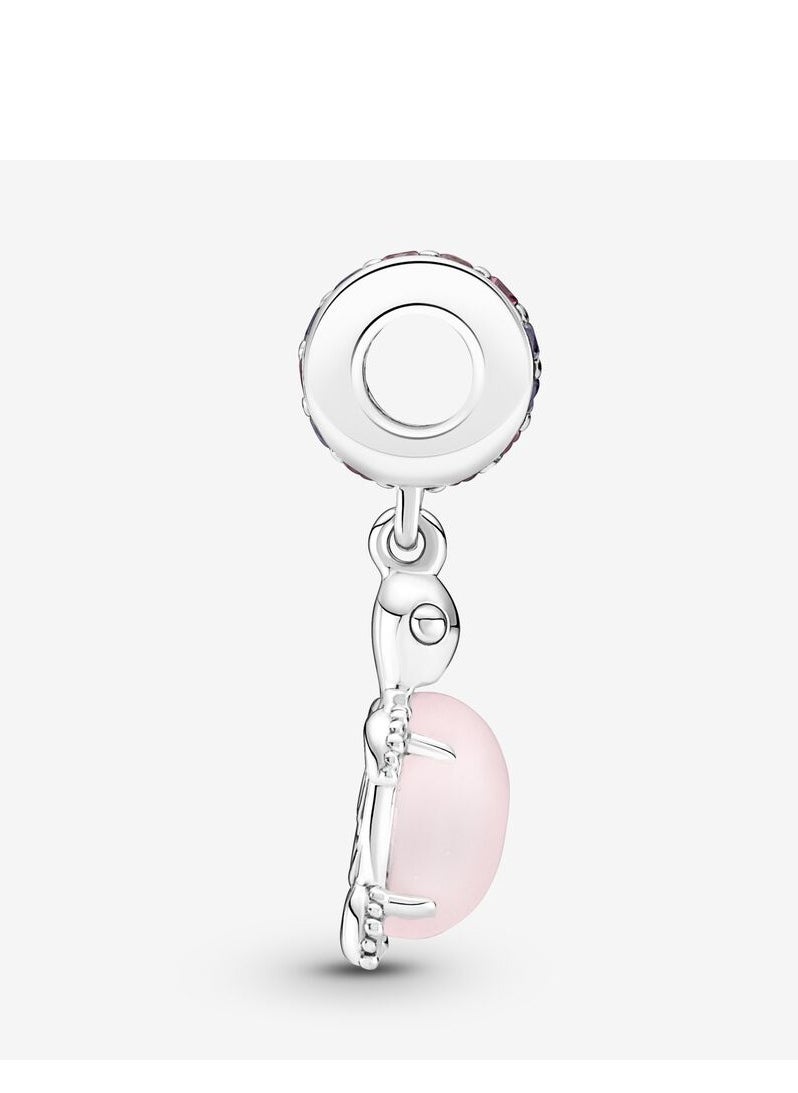 Pandora Violet - Pandora pink glass turtle necklace - Image 1