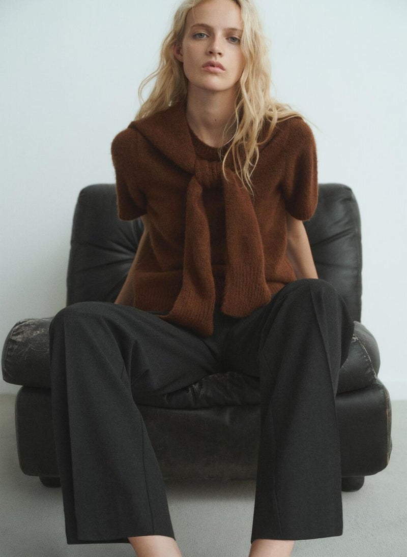 مانجو كنزة بأكمام قصيرة مدمجة - Image 4