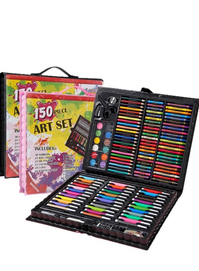Art Set 150-Piece Variety Drawing Painting Crayons Color Pencils Markers Great Gift for Children - Image 1