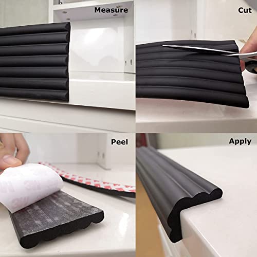 SWILAK 2 MTR Silicon Corner Guards, Edge Corner Guard for Kids, Edge Safety Bumpers Protector Safe Corner Cushion for Stair, Self-Adhesive Thicken Corner Protectors Bumper Strip 2 M (B-Grey) - Image 3