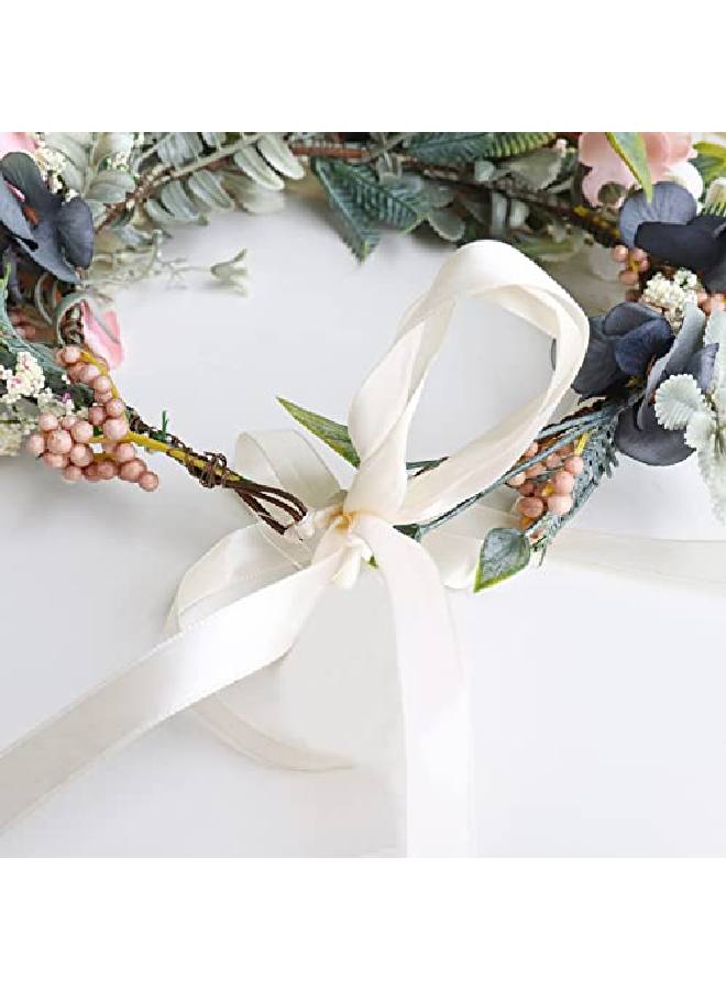 Vivivalue Wedding Floral Crown Women Flower Headband Hair Wreath Floral Headpiece Halo Boho Party Prom Photos By - Image 5