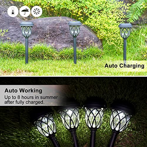 EXCMARK 10 Pack Solar Lights Outdoor Garden Pathway Solar Powered Yard Lights for Walkway Sidewalk Driveway. - Image 4