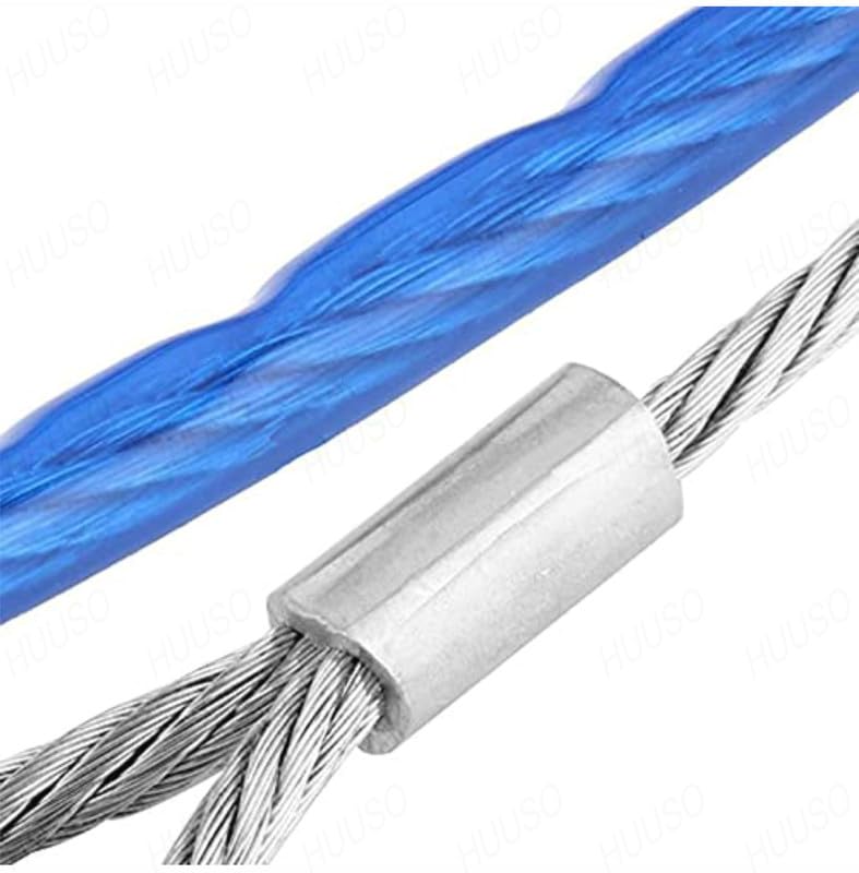 HUUSO HUUSO Heavy Duty Steel Wire Tow Cable Towing Pull Rope Strap with Safety Hooks Durable 4 Meter 8 mm with 3 Ton Load Capacity Compatible with Volkswagen T ROC - Image 4