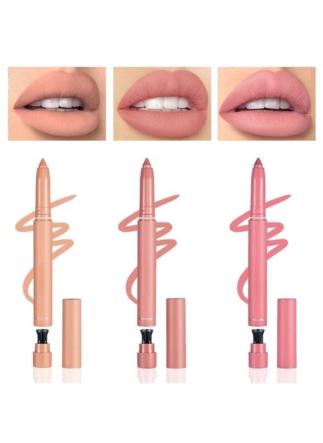 BINGBRUSH 3 Colors Crayon Matte Longwear Lipstick Pack Set,Moisture Smooth Lipliner With Built-in Sharpener Ultimate Lip Crayon for Makeup- Nourishing Lipstick with a Waterproof Velvet Lipgloss Lip St  - Image 1