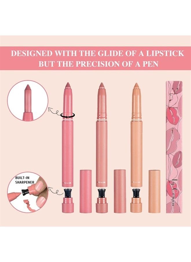 BINGBRUSH 3 Colors Crayon Matte Longwear Lipstick Pack Set,Moisture Smooth Lipliner With Built-in Sharpener Ultimate Lip Crayon for Makeup- Nourishing Lipstick with a Waterproof Velvet Lipgloss Lip St  - Image 5