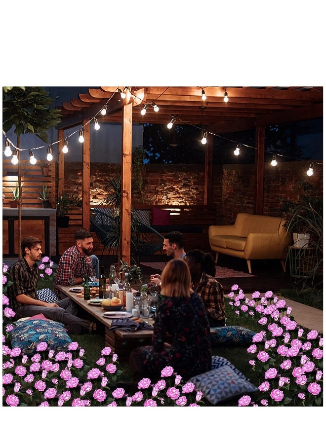 Generic Solar Rose Light, 5 Heads Waterproof Solar Powered Flower Lights, Rose Light for Garden Patio and more  - Image 4