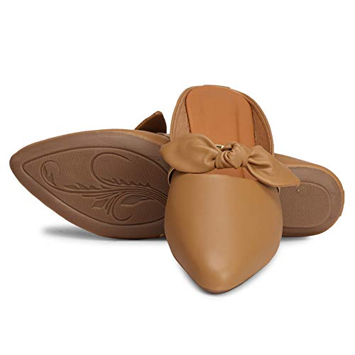 Denill Comfortable, Stylish Bellies for Women and Girls UK- 8 Beige - Image 2