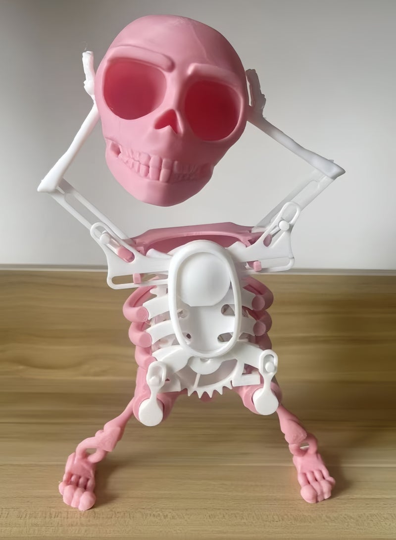 Dancing Skeleton Toy, 3D Swinging Wind Up Skeleton Desktop Spring Clockwork Toy for Desk Decoration and Stress Relief - Image 1
