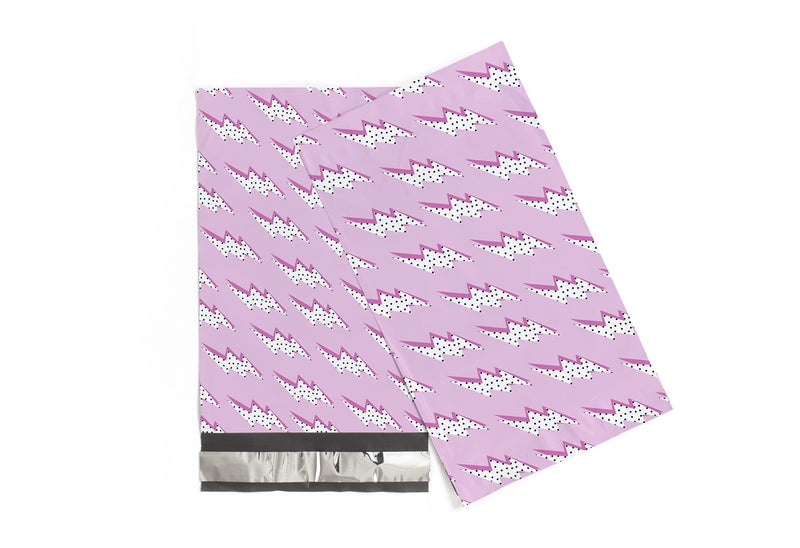 Package Mint 6x9 Poly Mailers – Lightning Bolt – Waterproof, Tear-Resistant Shipping Bags with Adhesive Seal – 100 Pack – Package Mint - Image 1