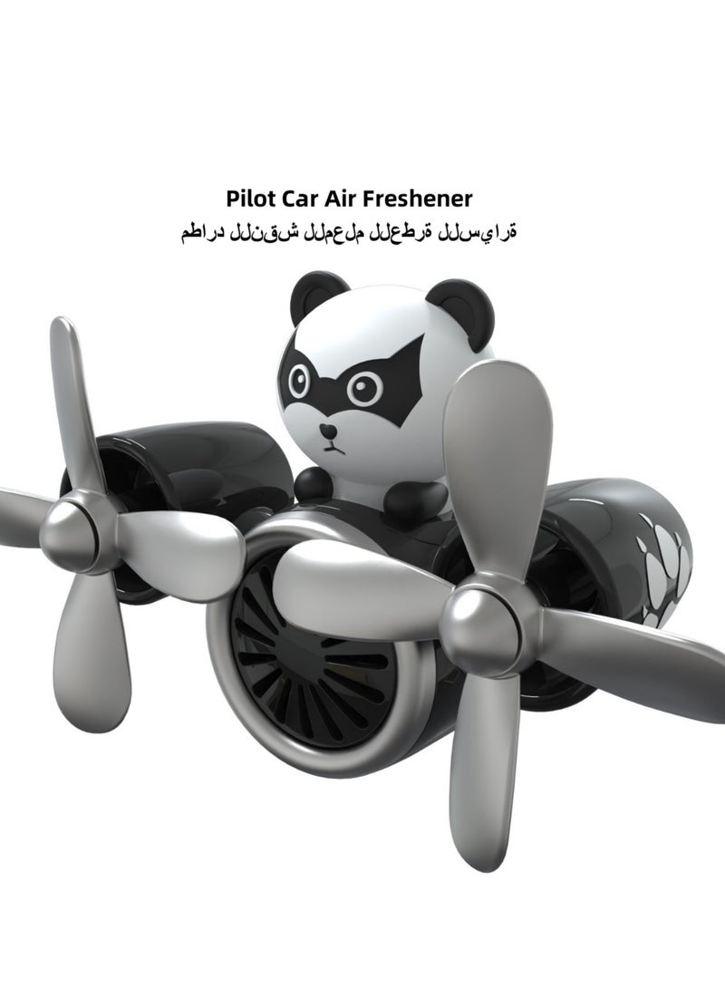 معطر هواء سيارة بيلوت، مع 2 قطعة من جداول العطر، موزع عطر هواء السيارة مع شفرات مروحة زخرفية دوارة - Image 1