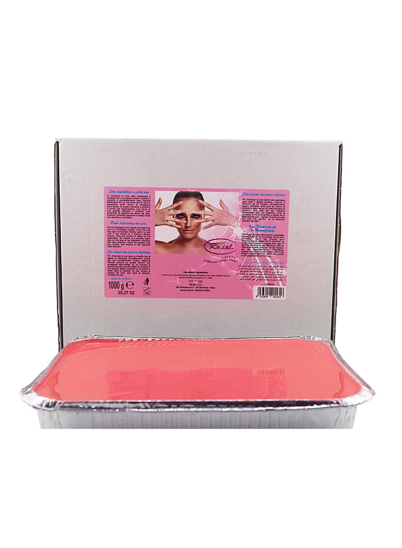 Ro.ial. Roial Hot Classic  Hair Removal Hard Wax Tray Yellow 1000g - Image 2