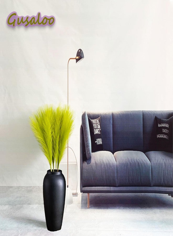 Gusaloo Artificial Faux Pampas Grass 8 Pcs Fake Artificial Adjustable Pampas Grass Variable Length Tall Fluffy Stems Table Vase Filler Centerpiece for Living Room Decor Boho Decor Wedding Grass Green - Image 3