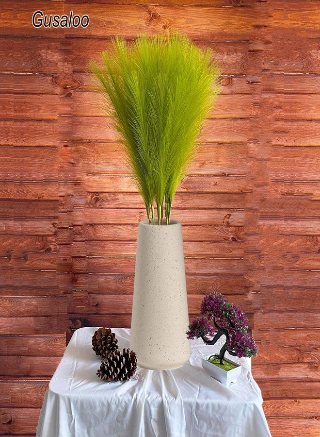 Gusaloo Artificial Faux Pampas Grass 8 Pcs Fake Artificial Adjustable Pampas Grass Variable Length Tall Fluffy Stems Table Vase Filler Centerpiece for Living Room Decor Boho Decor Wedding Grass Green - Image 2